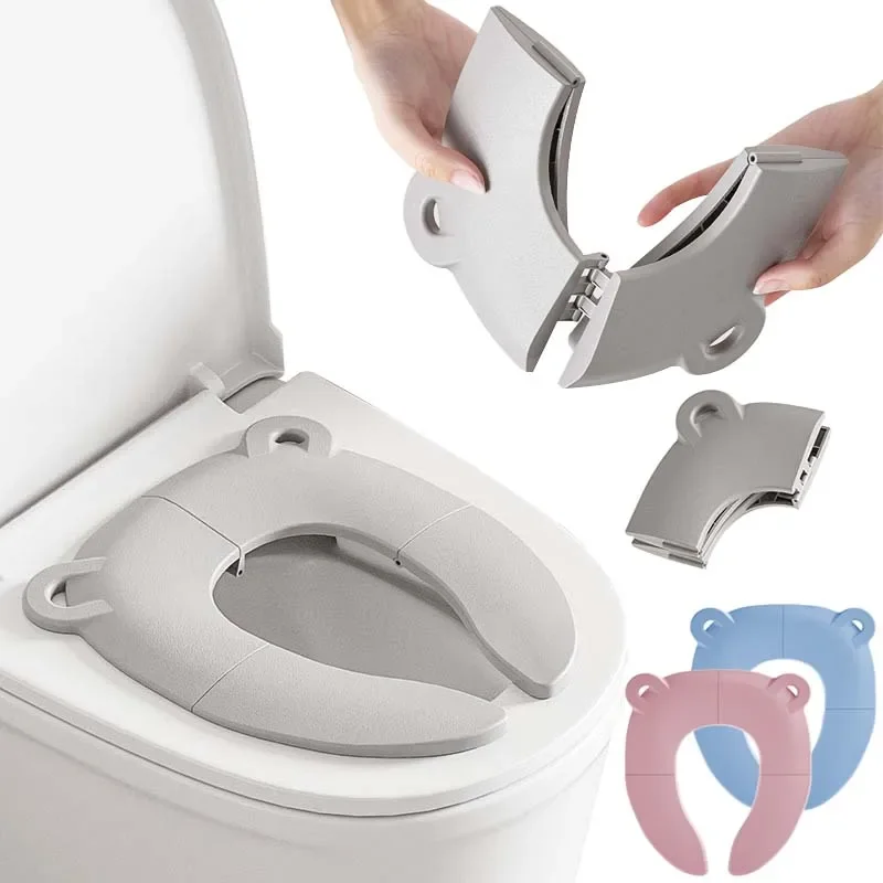 Home Bathroom Urinal - Baby Cartoon Travel Folding Potty Seat
