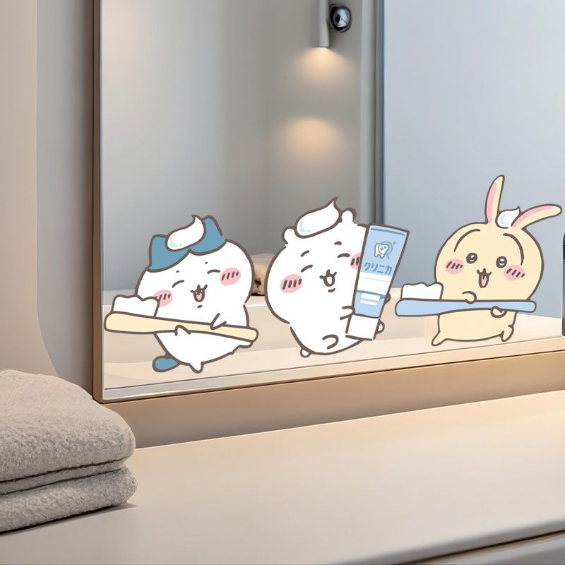 Home One Bathroom - Hot Chiikawa Mirror Stickers Strong Adhesive
