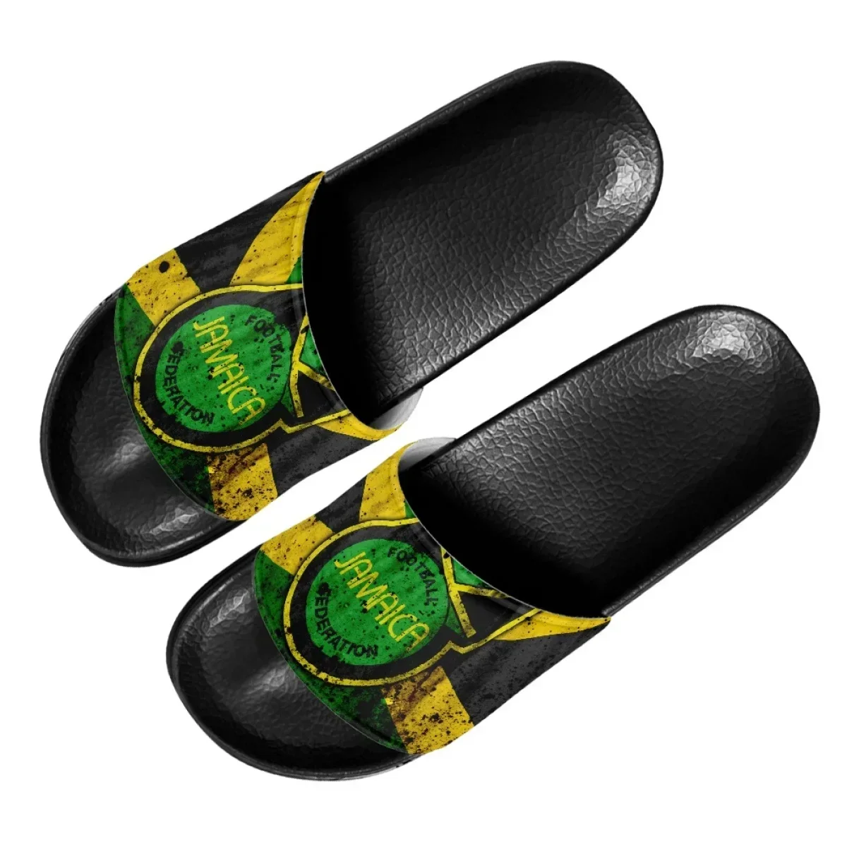 Home Bathroom Design - Jamaica Flag Art Design Print Slippers