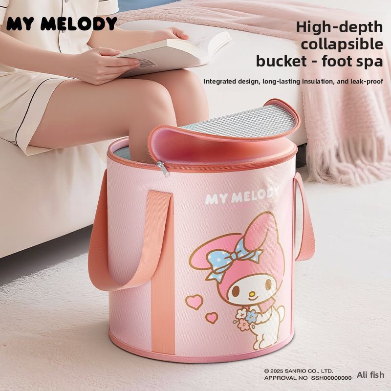 Home Edit Bathroom Storage - Sanrio genuine Melody heightened foot bucket