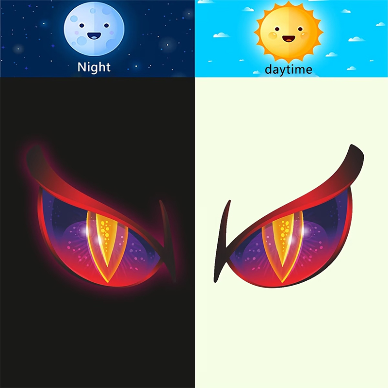 Jet Home Bathroom - Glowing Demon Eye Toilet Sticker Self-Adhesive