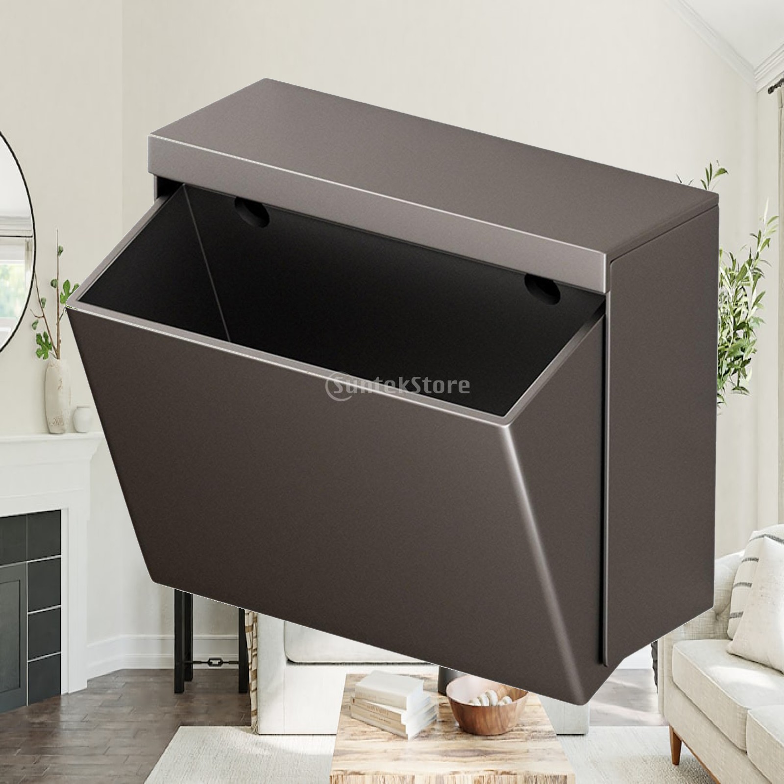 Home Essentials Bathroom Organizer - Metal Wall Mounted Toilet Paper Holder