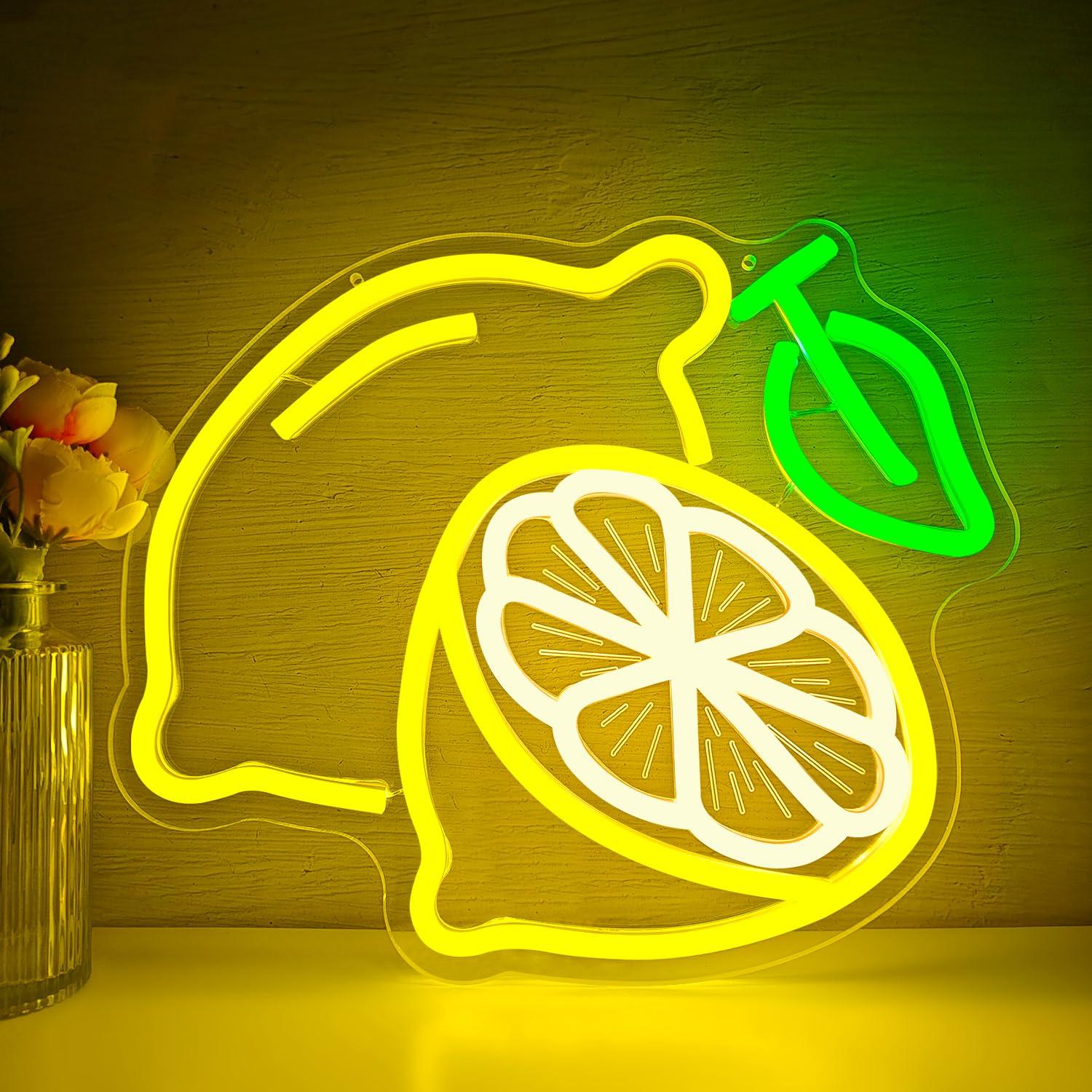 Home For Bathroom - Lemon Neon Sign Dimmable LED Light