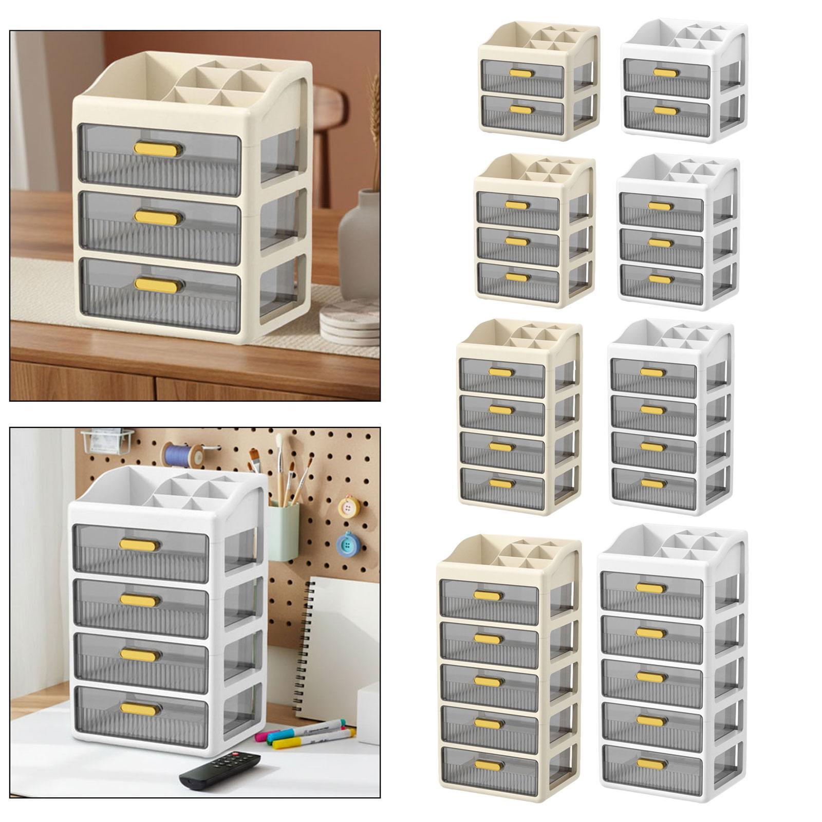 Home Essentials Bathroom Organizer - Desk Organizers with Drawers Plastic Storage