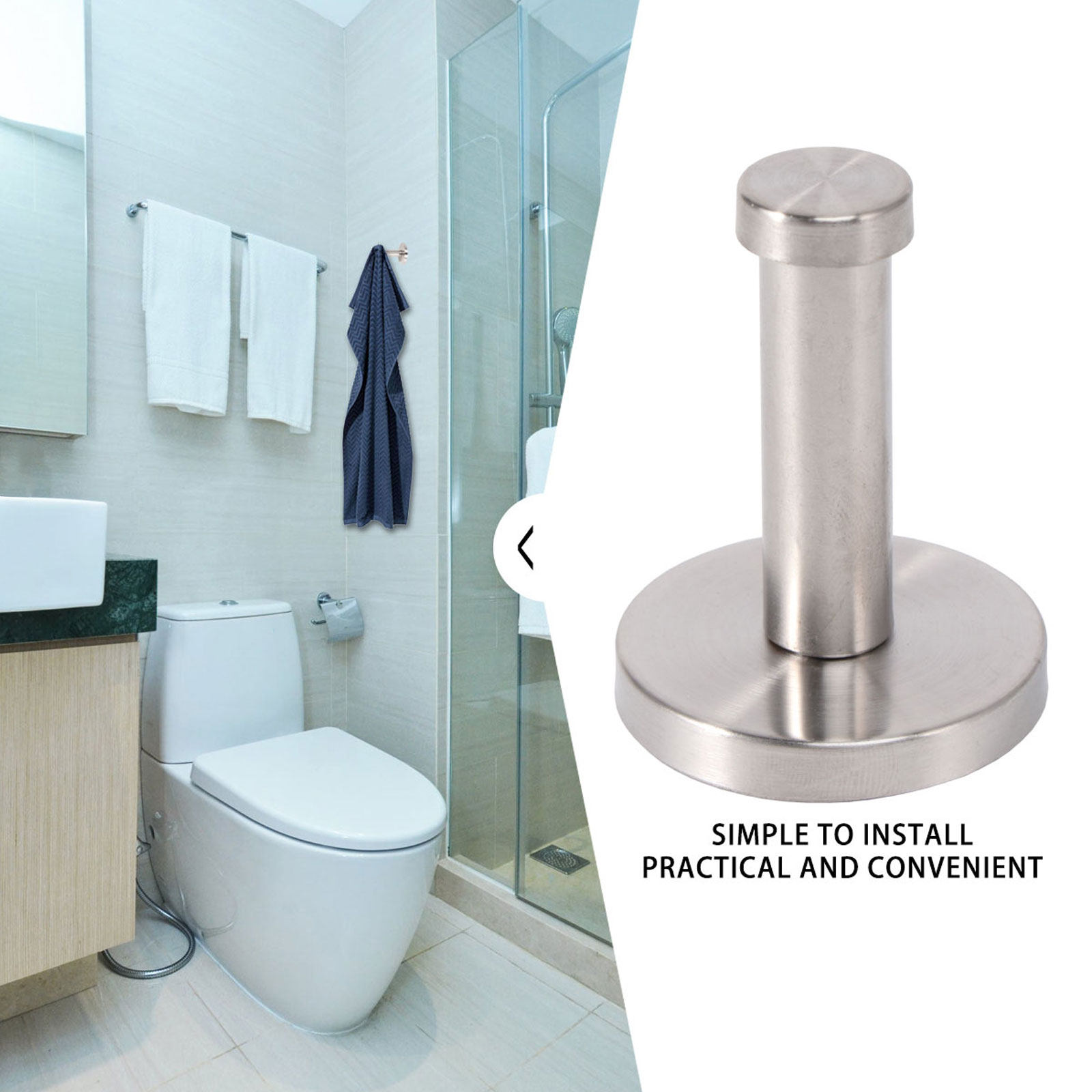 6Pcs Metal Hooks Stainless Ste - Home Bathroom Design review and price