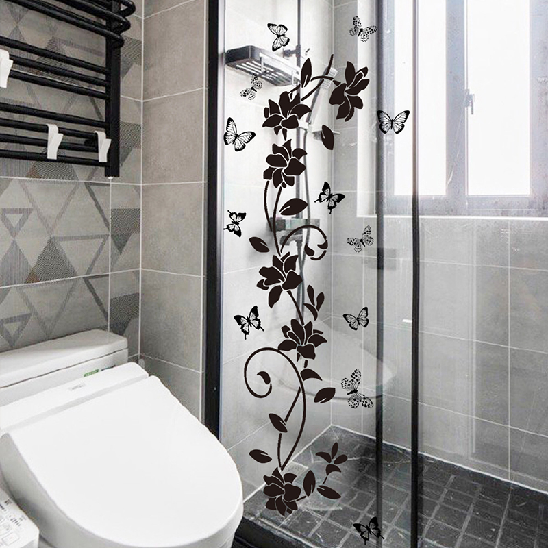 Black Floral Iris Vine Mirror  - Jet Home Bathroom review and price