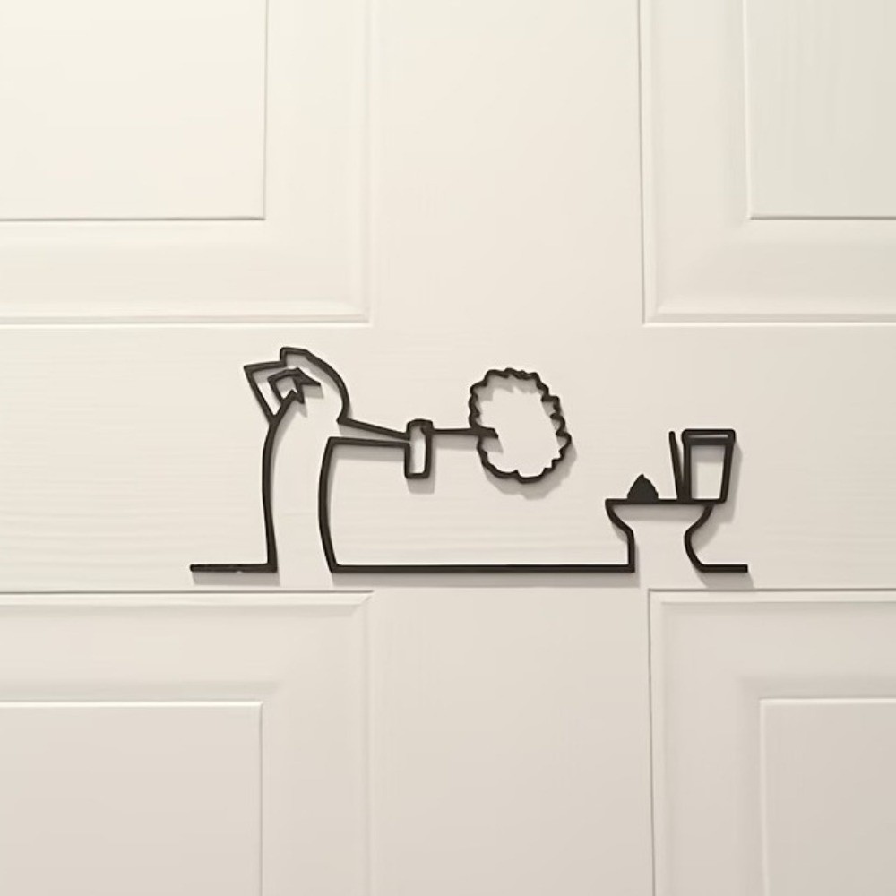 Wall Hanging 2D Flat Metal Bat - Home Toilet Bathroom Design review and price