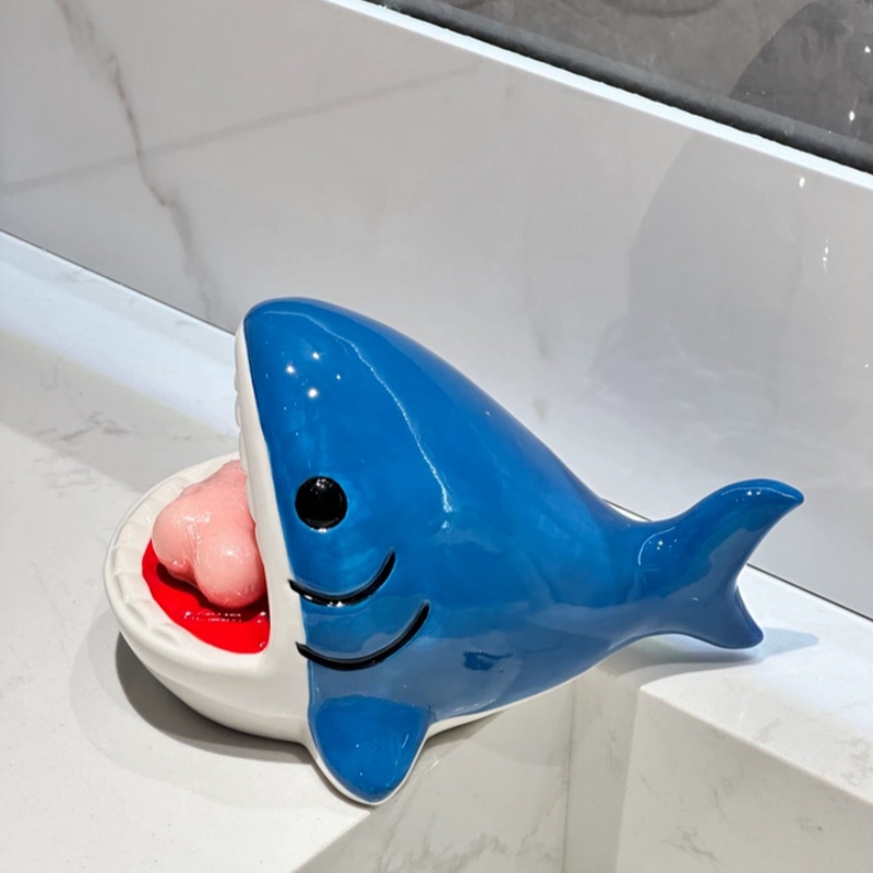 Cute Cartoon Big Mouth Shark S - Home Edit Bathroom Storage review and price