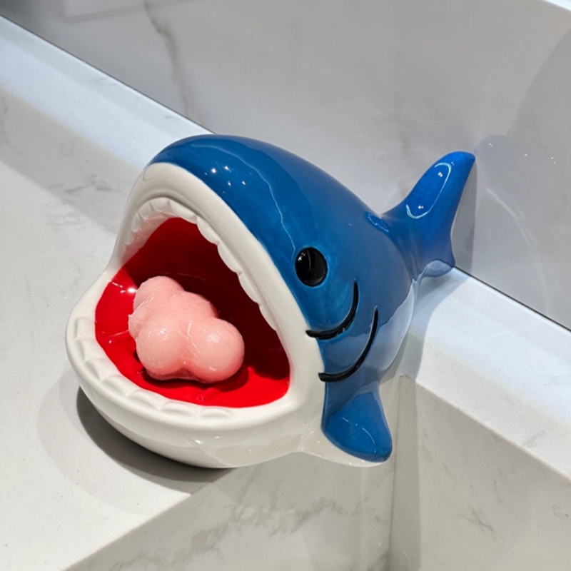 Cute Cartoon Big Mouth Shark S - Home Edit Bathroom Storage review and price