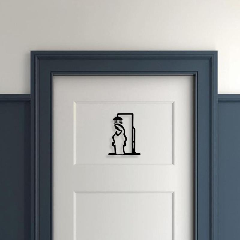 New Black Shower Figure Wall D - Jet Home Bathroom review and price