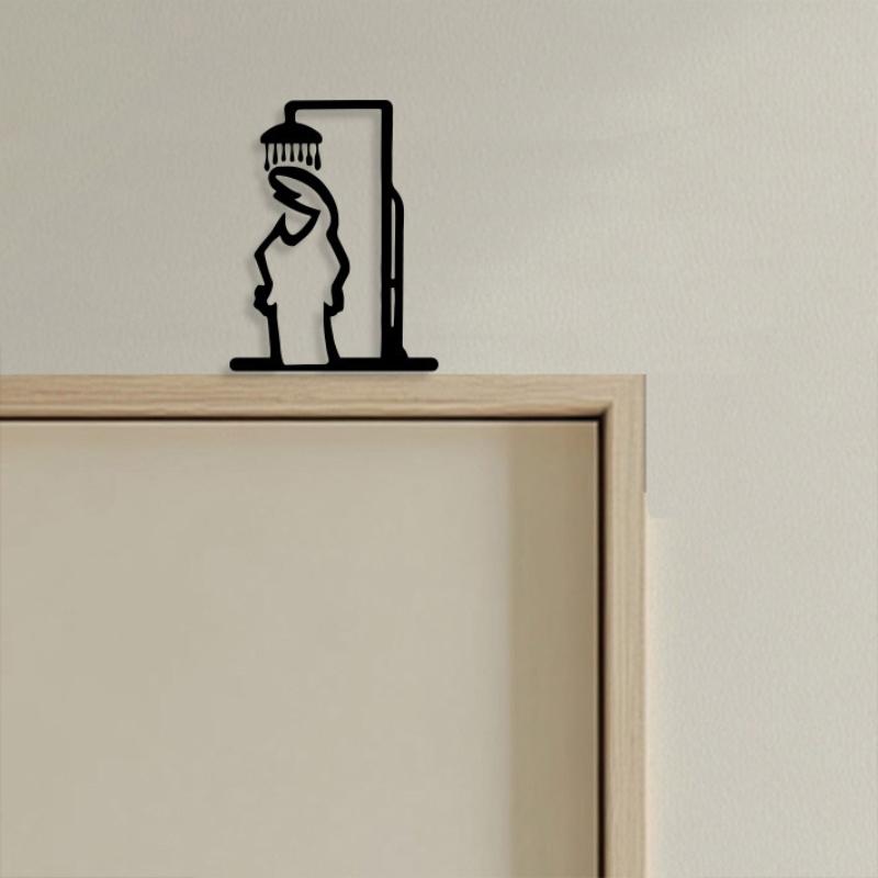 New Black Shower Figure Wall D - Jet Home Bathroom review and price