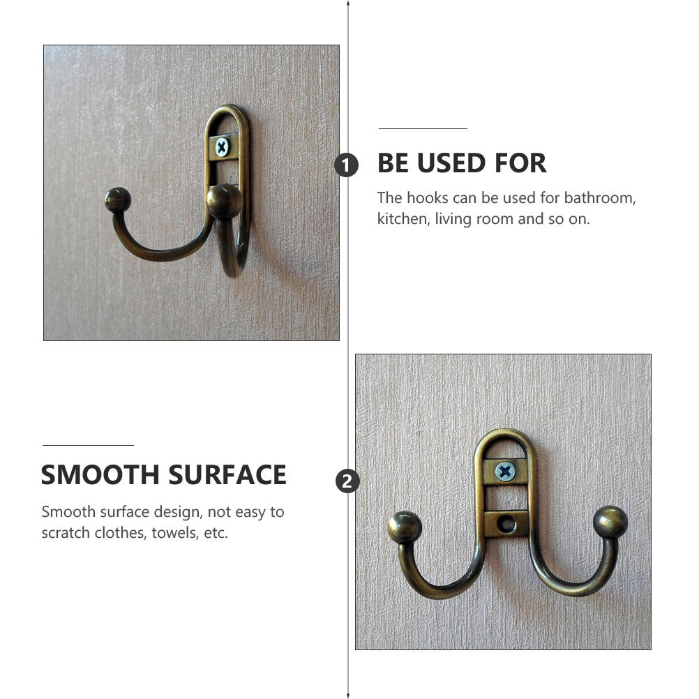 5Pcs Double Hook Wall Mount Ho - Home Bathroom Design review and price