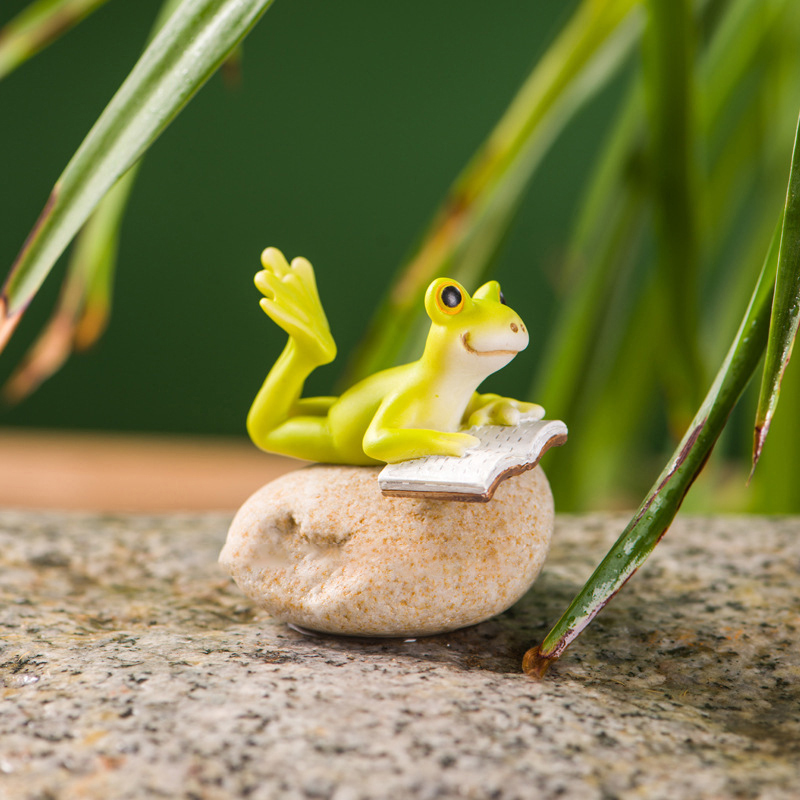 Resin Funny Frog Figurines For - Jet Home Bathroom review and price