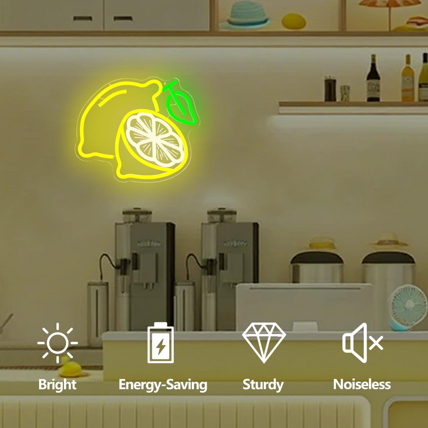 Lemon Neon Sign Dimmable LED L - Home For Bathroom review and price