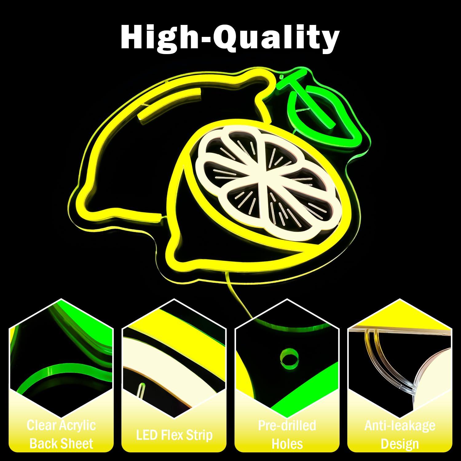 Lemon Neon Sign Dimmable LED L - Home For Bathroom review and price