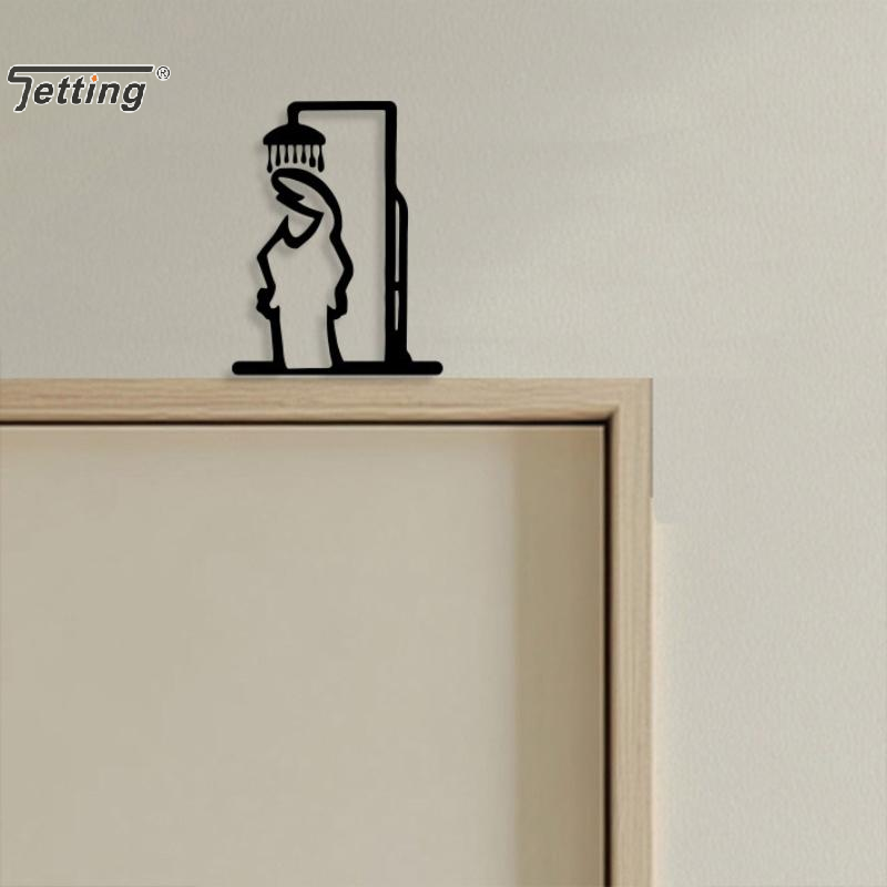 Black Shower Figure Wall Decor - Jet Home Bathroom review and price