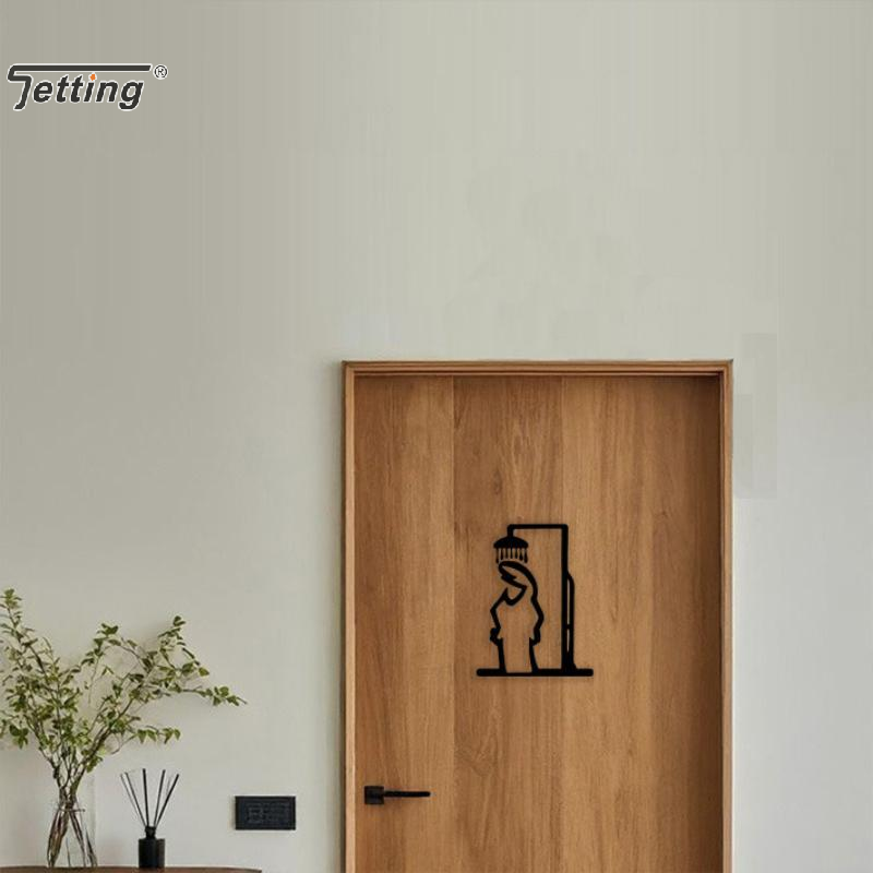 Black Shower Figure Wall Decor - Jet Home Bathroom review and price
