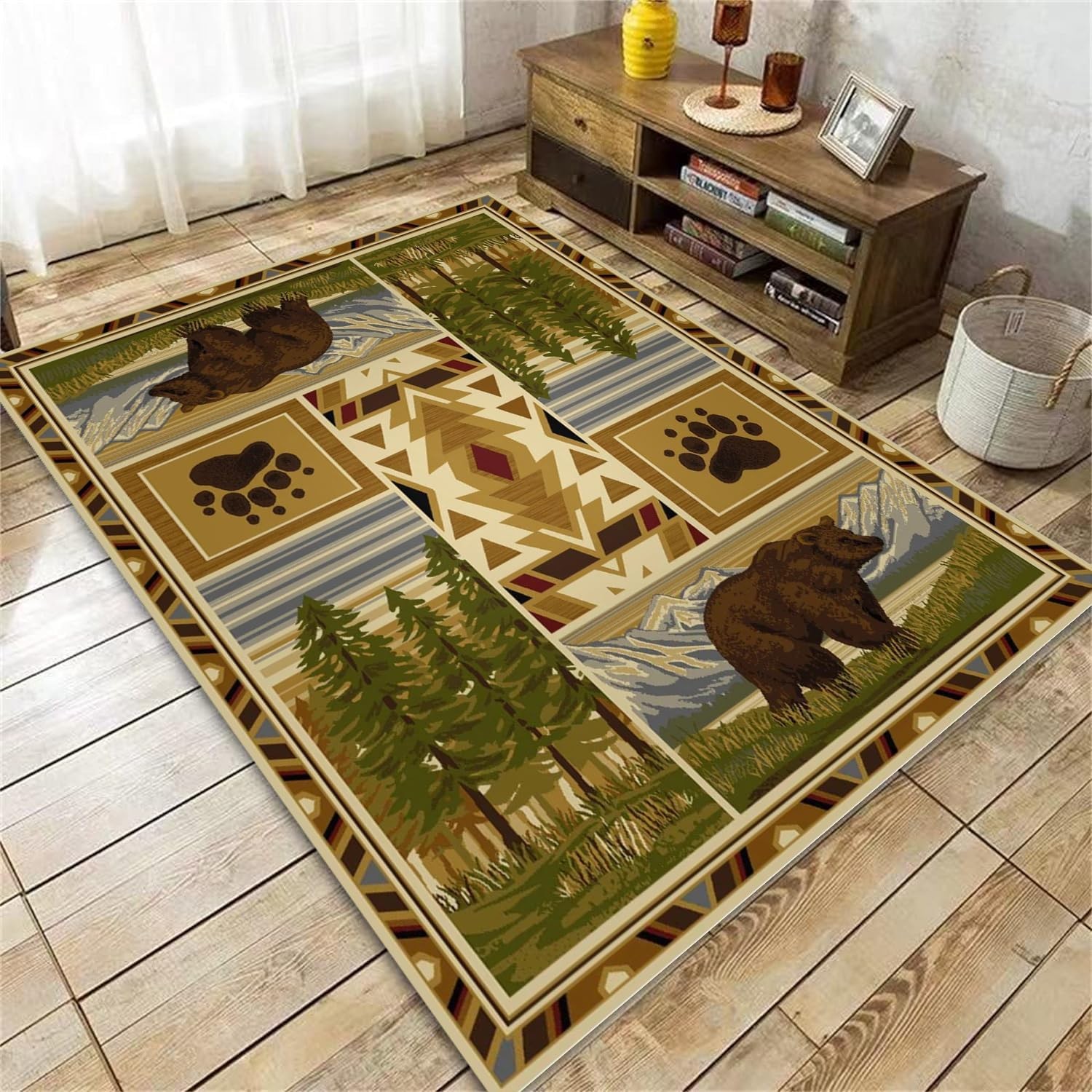 Rustic Red Black Plaid Moose A - Home Toilet Bathroom Design review and price