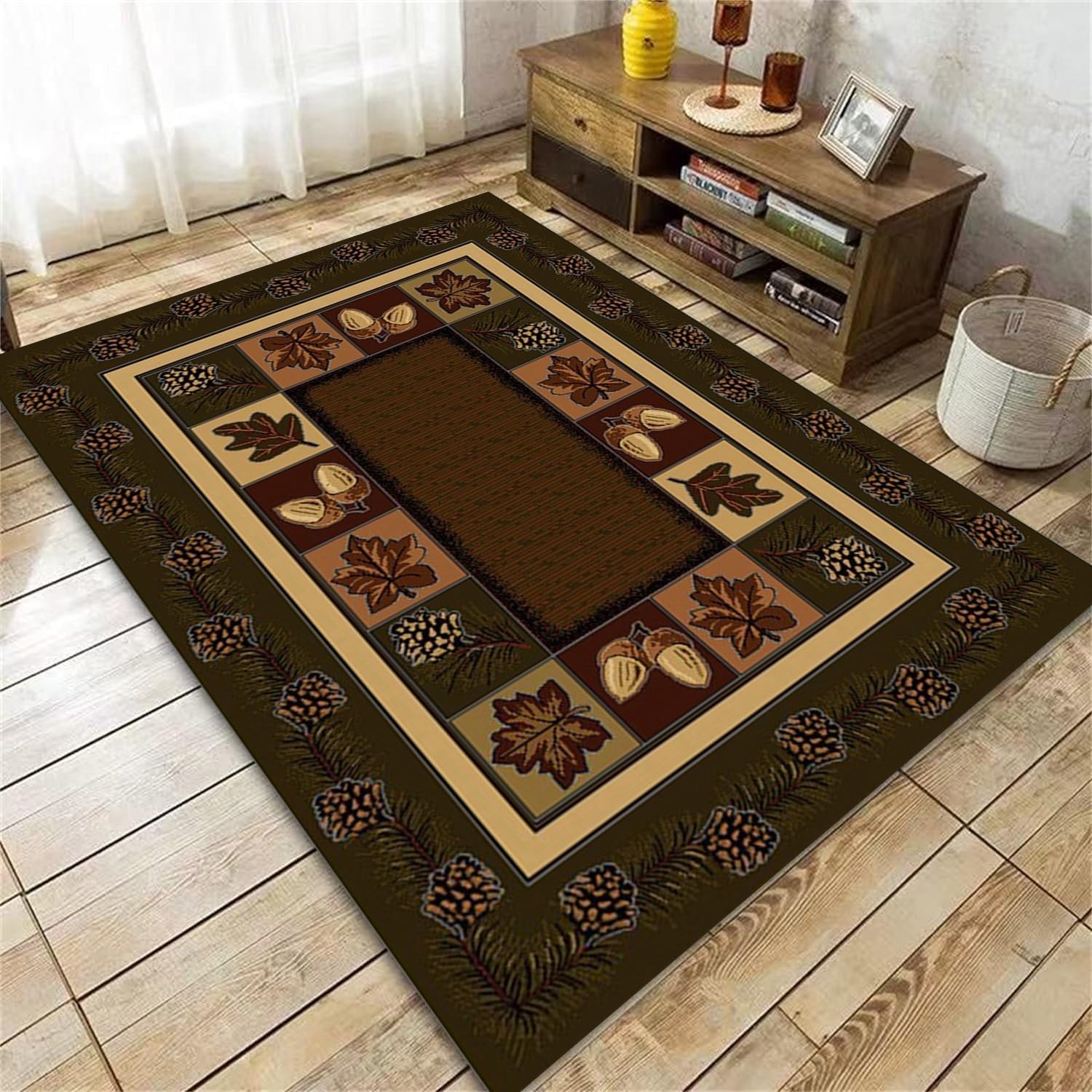 Rustic Red Black Plaid Moose A - Home Toilet Bathroom Design review and price