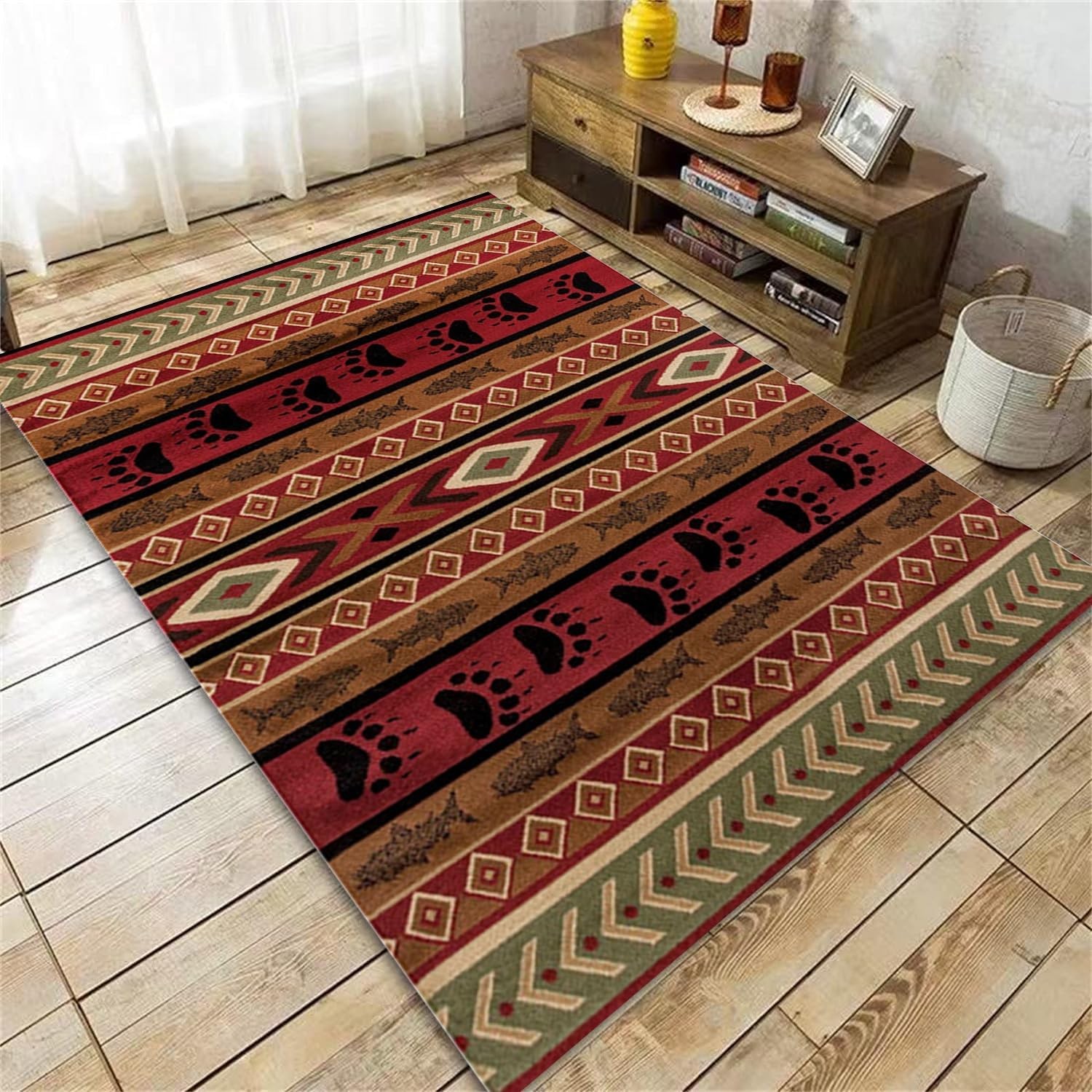 Rustic Red Black Plaid Moose A - Home Toilet Bathroom Design review and price