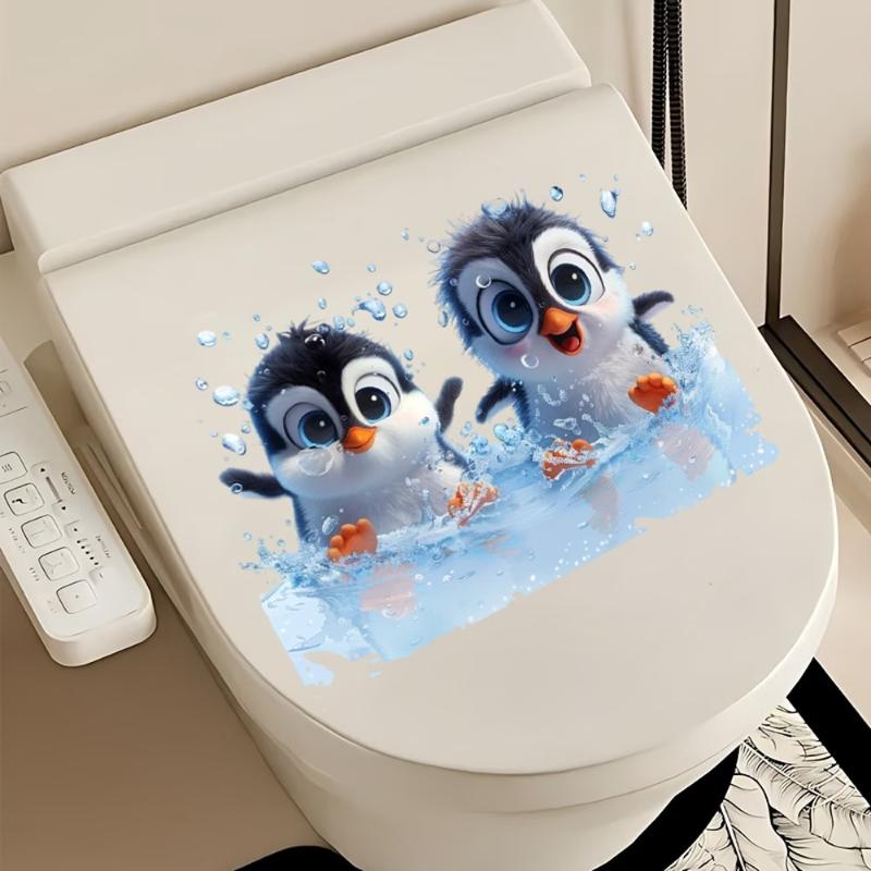 1PCS Cute Cartoon Penguin Toil - Home Toilet Bathroom Design review and price