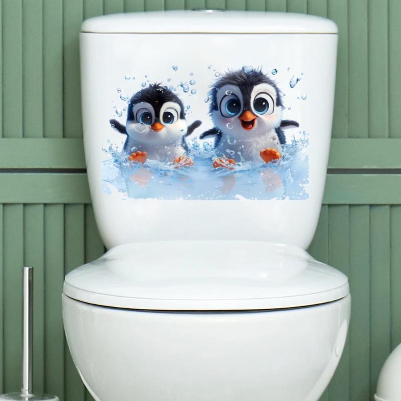 1PCS Cute Cartoon Penguin Toil - Home Toilet Bathroom Design review and price