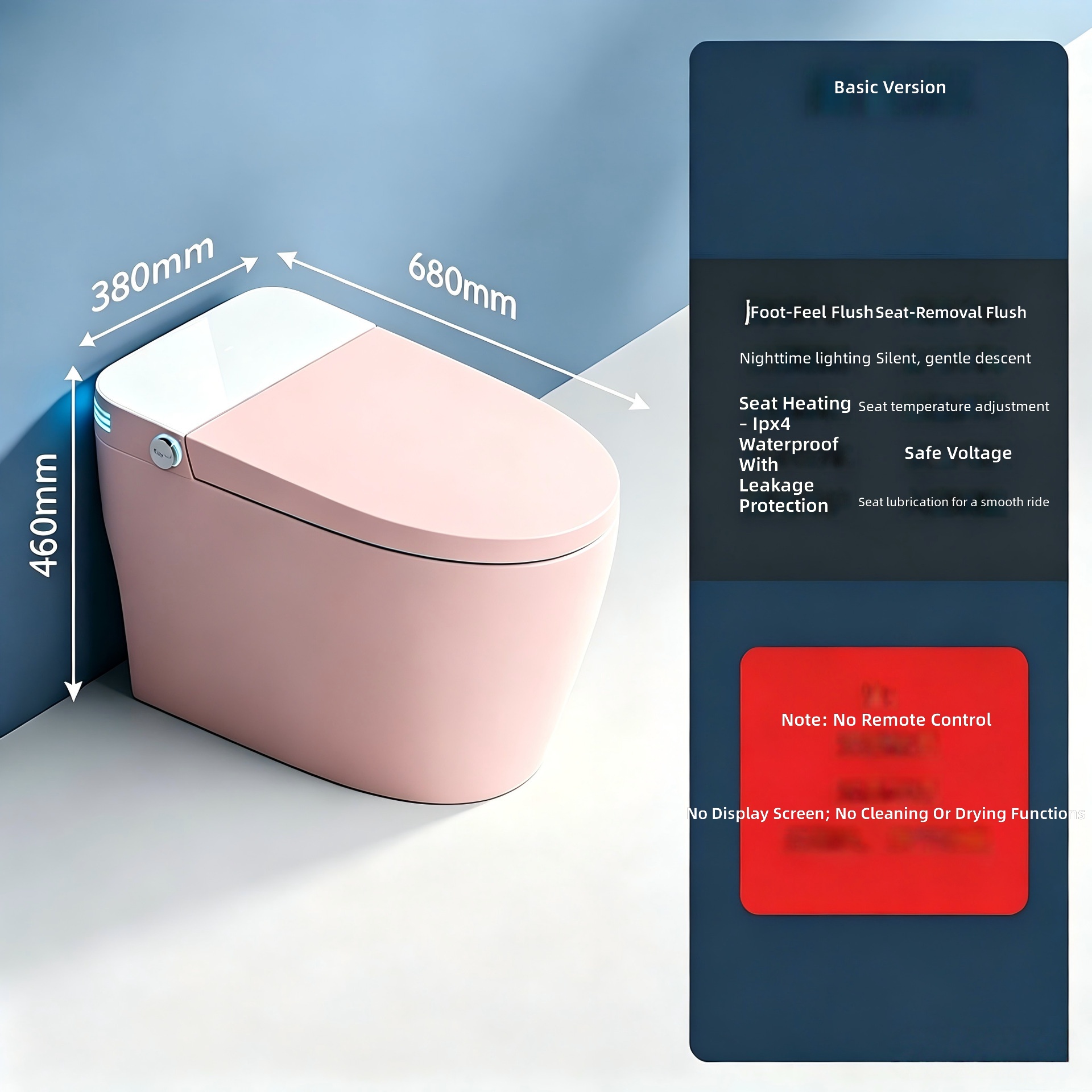 Smart Toilet, Pink, All-in-1 A - Home For Bathroom review and price