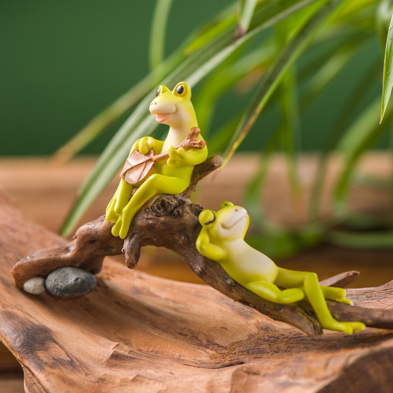 Resin Funny Frog Figurines For - Jet Home Bathroom review and price