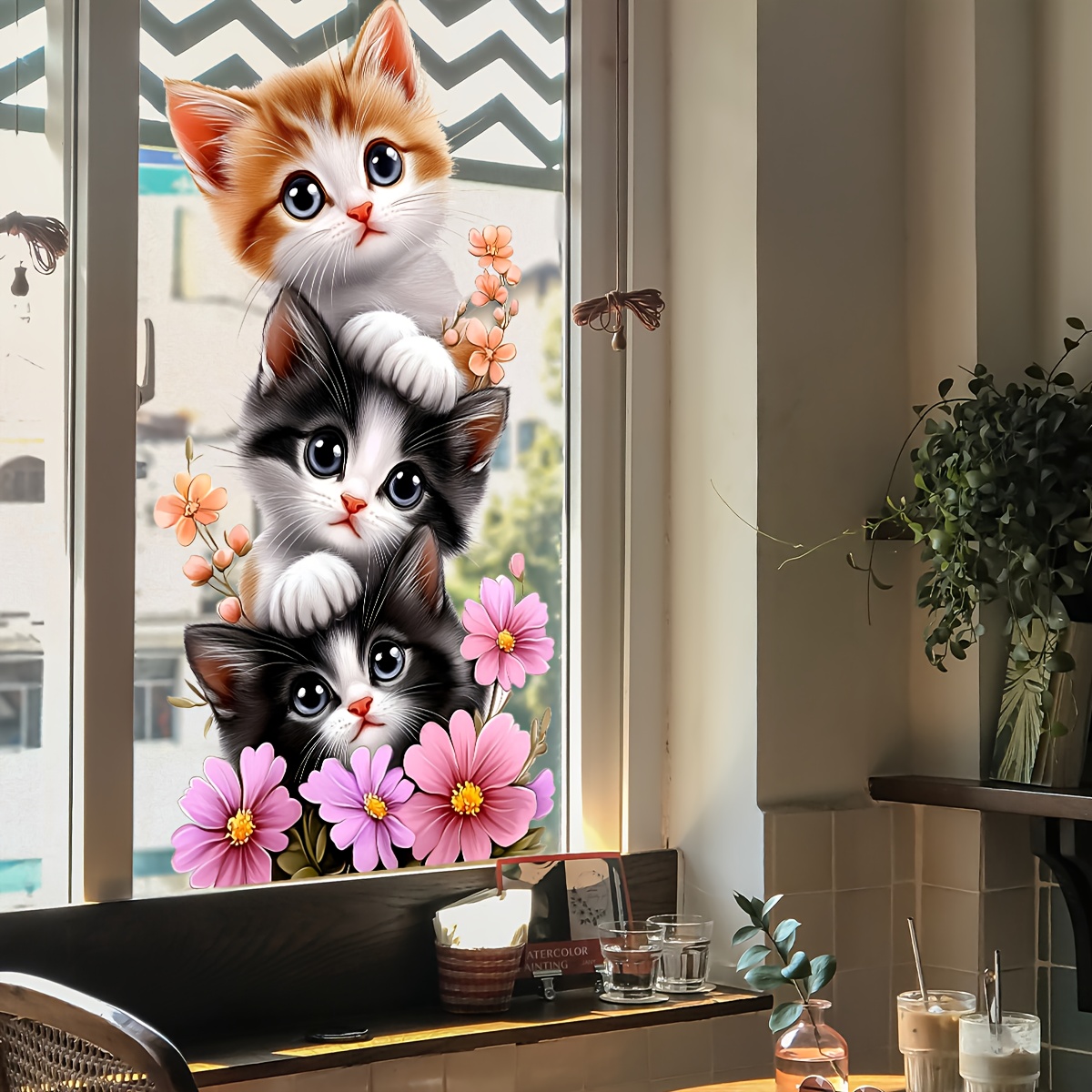 1Pc Cute Kitten Jenga Butterfl - Home One Bathroom review and price